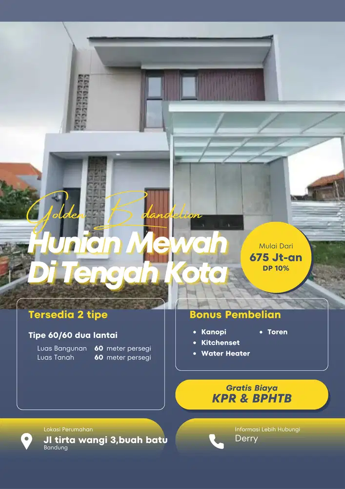 Hunian dua Lantai Eksklusif Buah Batu, Lokasi Strategis, Harga Terbaik!