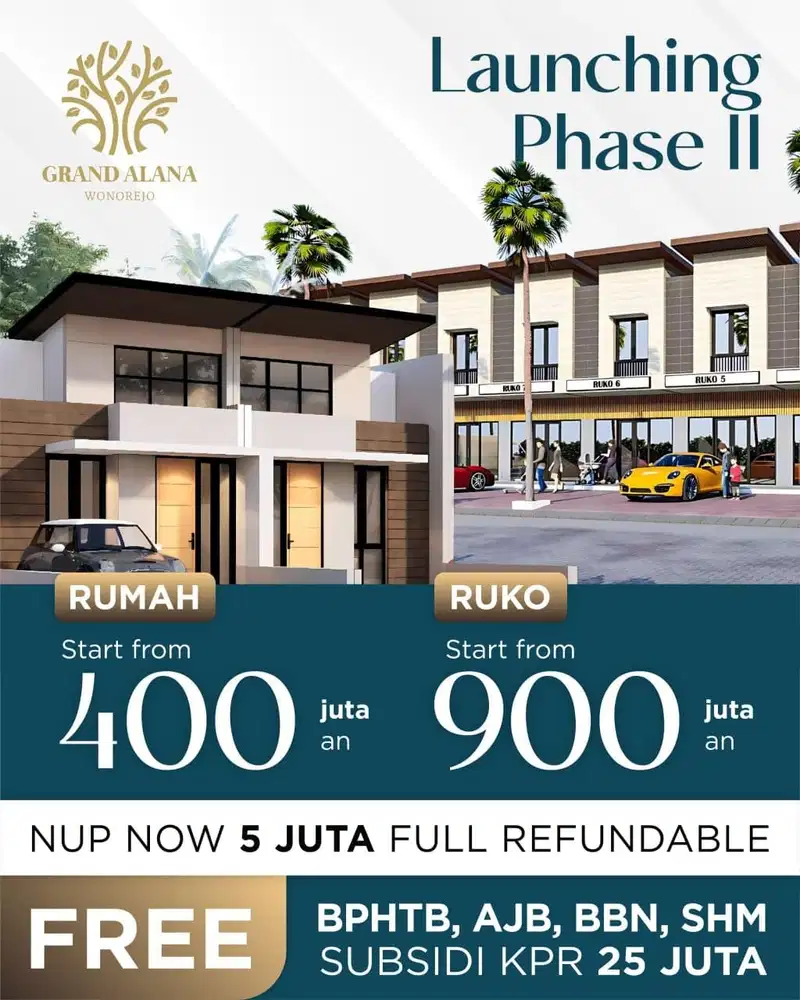 RUMAH TANPA DP ALANA WONOREJO SELATAN RUNGKUT SURABAYA