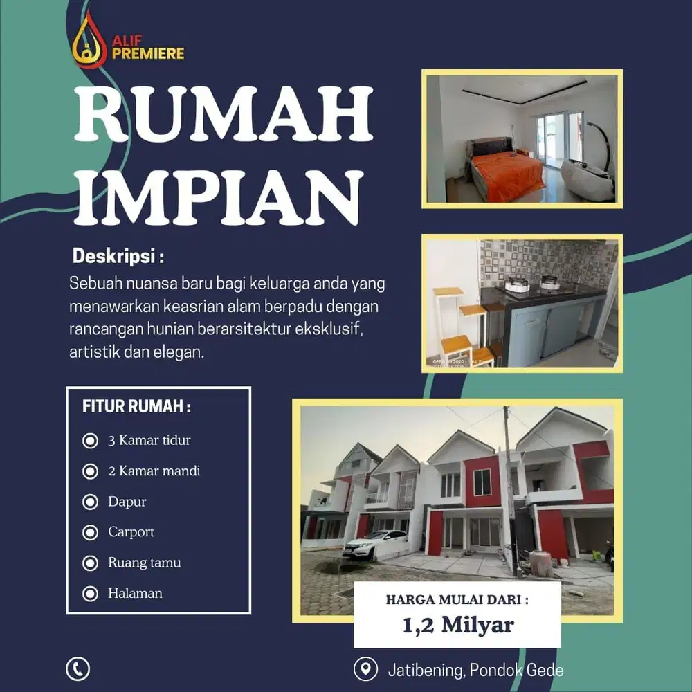RUMAH NEW 2 LANTAI DI JATIBENING,PONDOK GEDE,BEKASI
