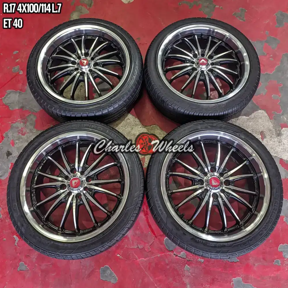 Jual velg + ban samurai r17 4x100 4x114,3 avanza livina jazz brio dll