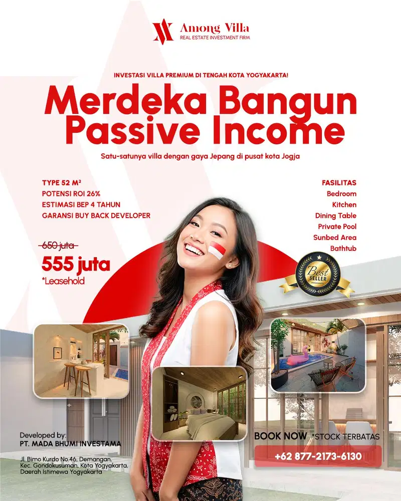 investasi villa premium di tengah kota yogyakarta