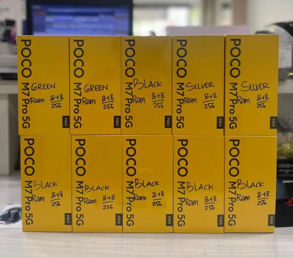 Baru...Xiaomi Poco M7 Pro 5G 8/256 Grs Resmi (Black,Silver,Green)