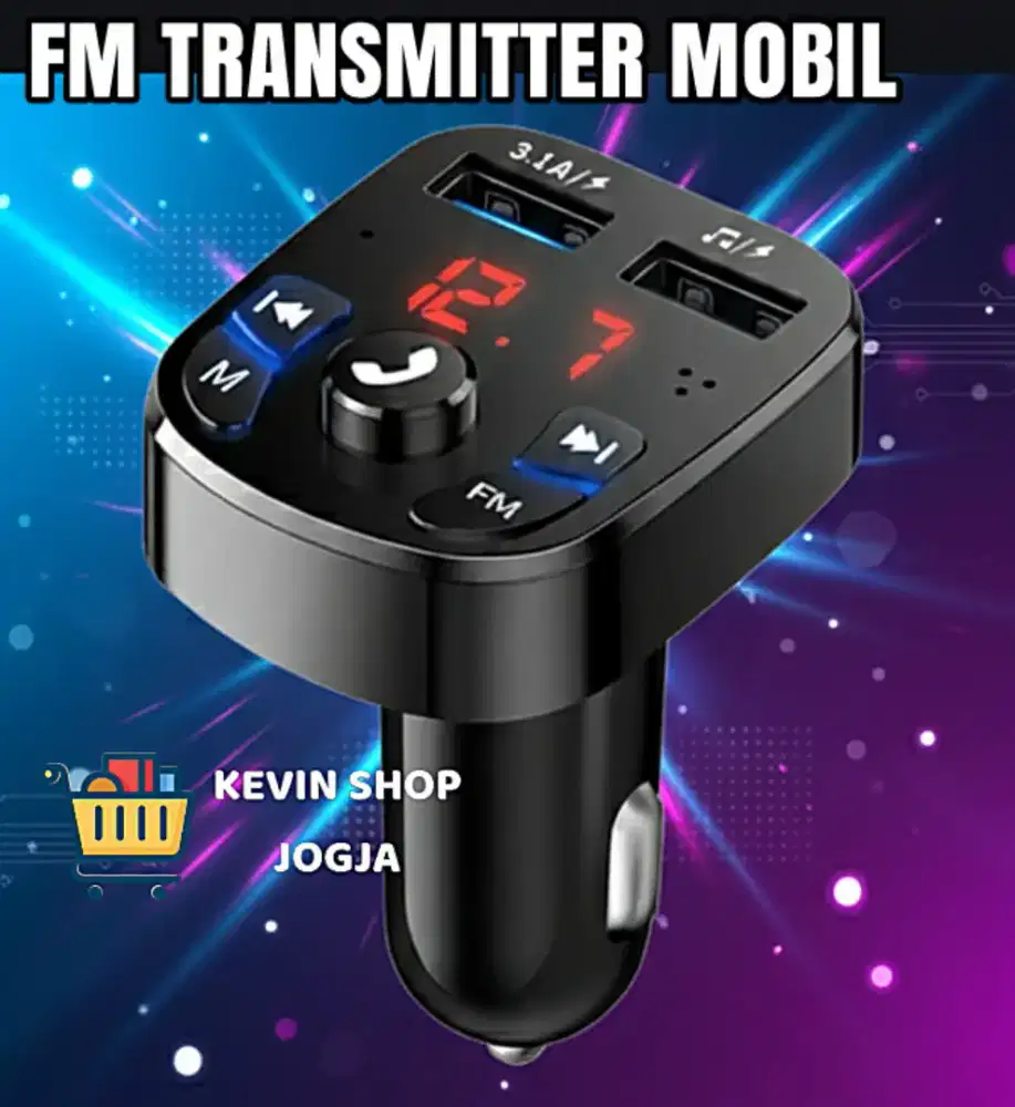 FM Transmitter bluetooth mobil baru