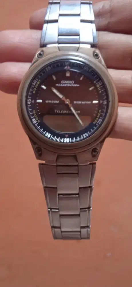 Jual Jam Tangan Pria Origin Casio Telememo mulus