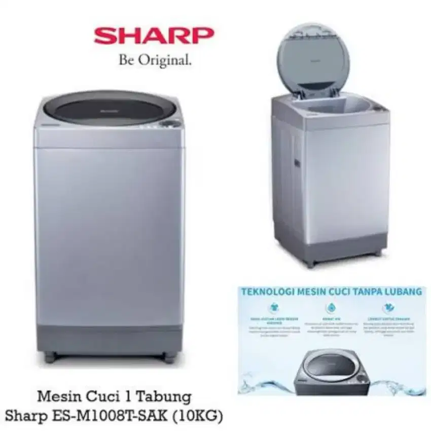 Mesin cuci SHARP ES-M1008 T ( 10KG) tanpa DP dan Free cicilan 1-2