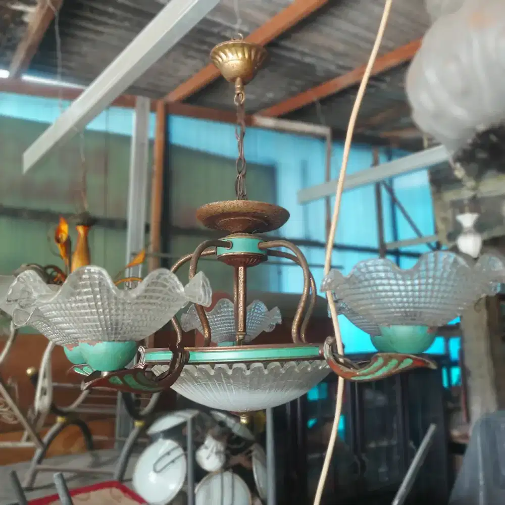 Vintage Lampu Gantung Cabang 5 & 2 Center Dekorasi Pajangan Klasik