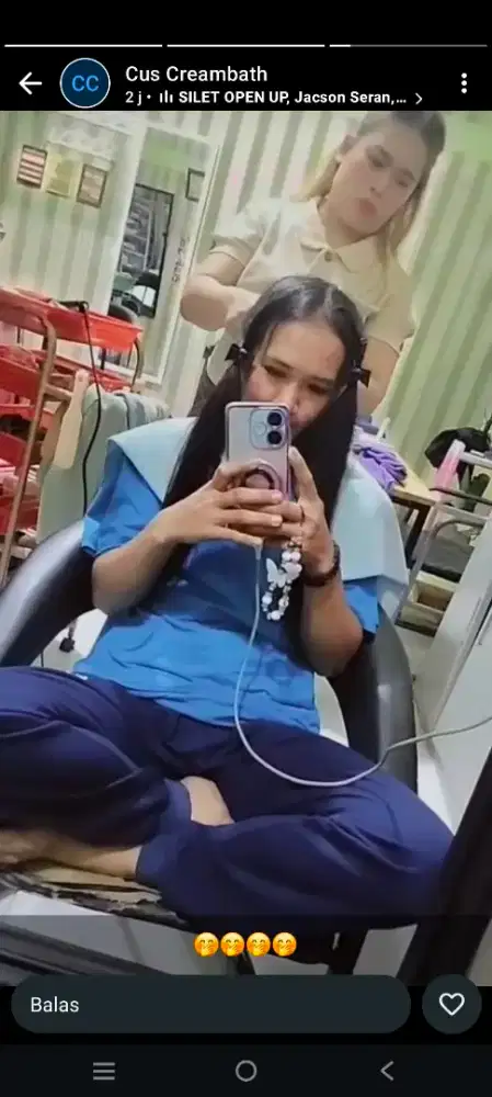 Pegawai salon yang mahir aja