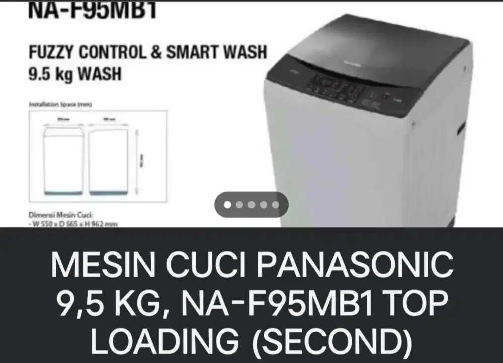 MESIN CUCI PANASONIC 9,5 KG