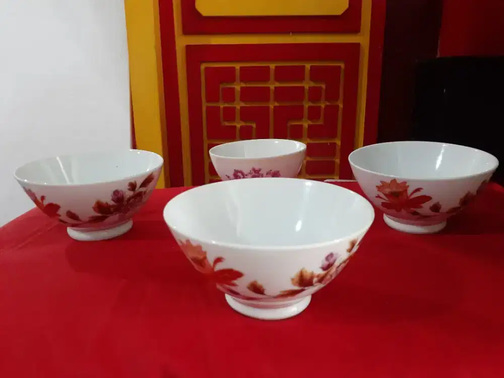 Mangkok Jadul China Motif Bunga