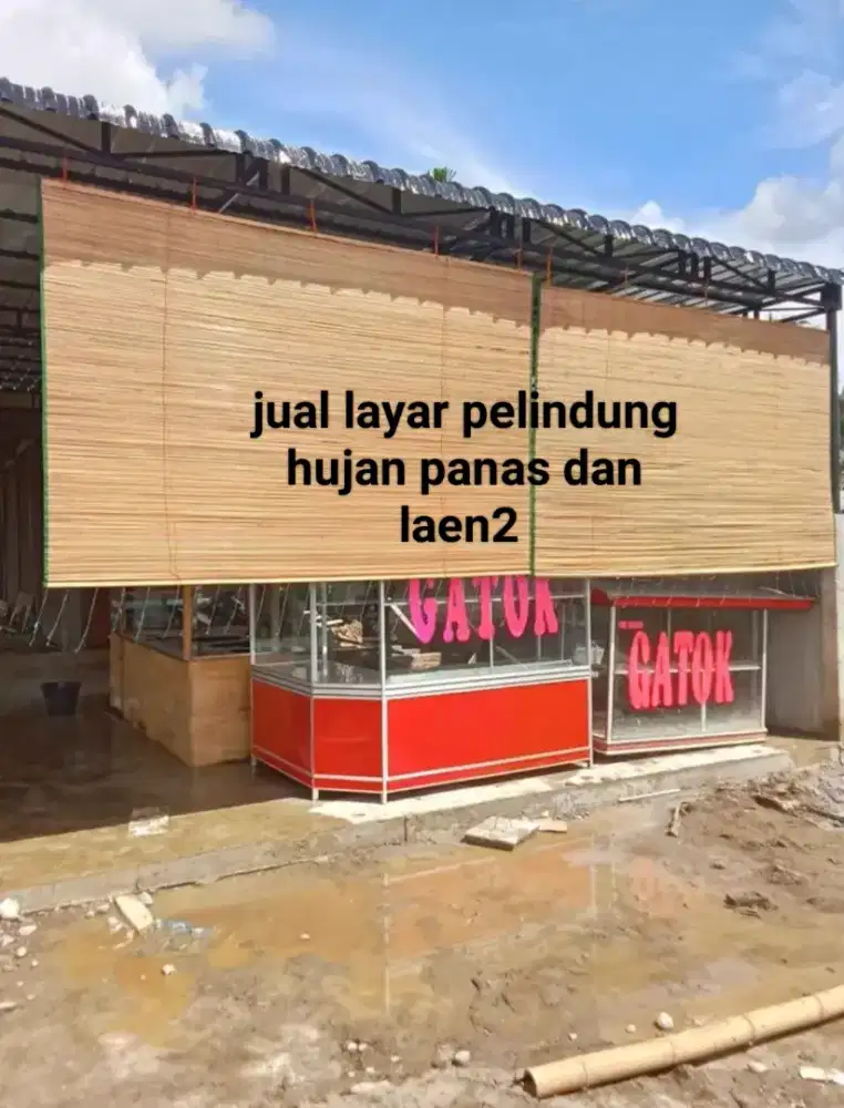 Jual tirai gulung kursi bambu tangga lipat dan laen2