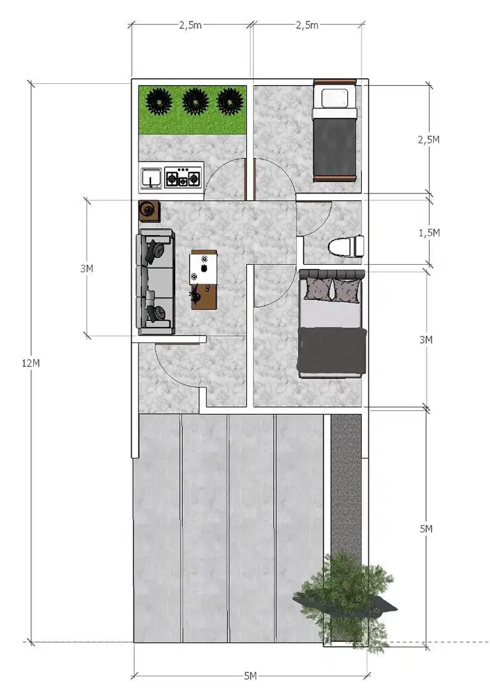 Rumah nyaman dan asri di Bogor dengan View Gunung Salak