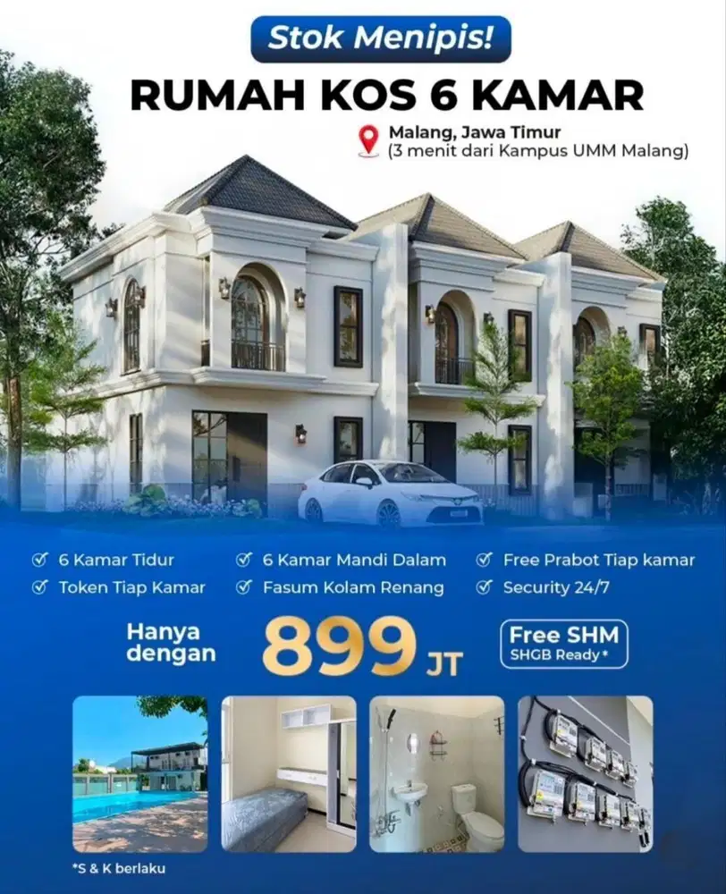 Rumah Kos Murah Malang Dekat UMM UB UNisma
