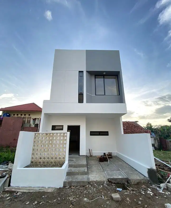 Hunian 2 Lantai Siap Akad Lokasi Cilodong Nempel Jalan Raya Kalimulya