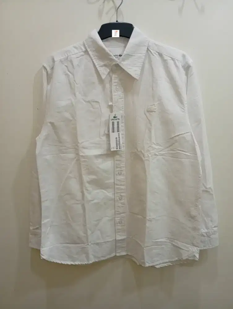 LACOSTE KEMEJA TANGAN PANJANG PUTIH