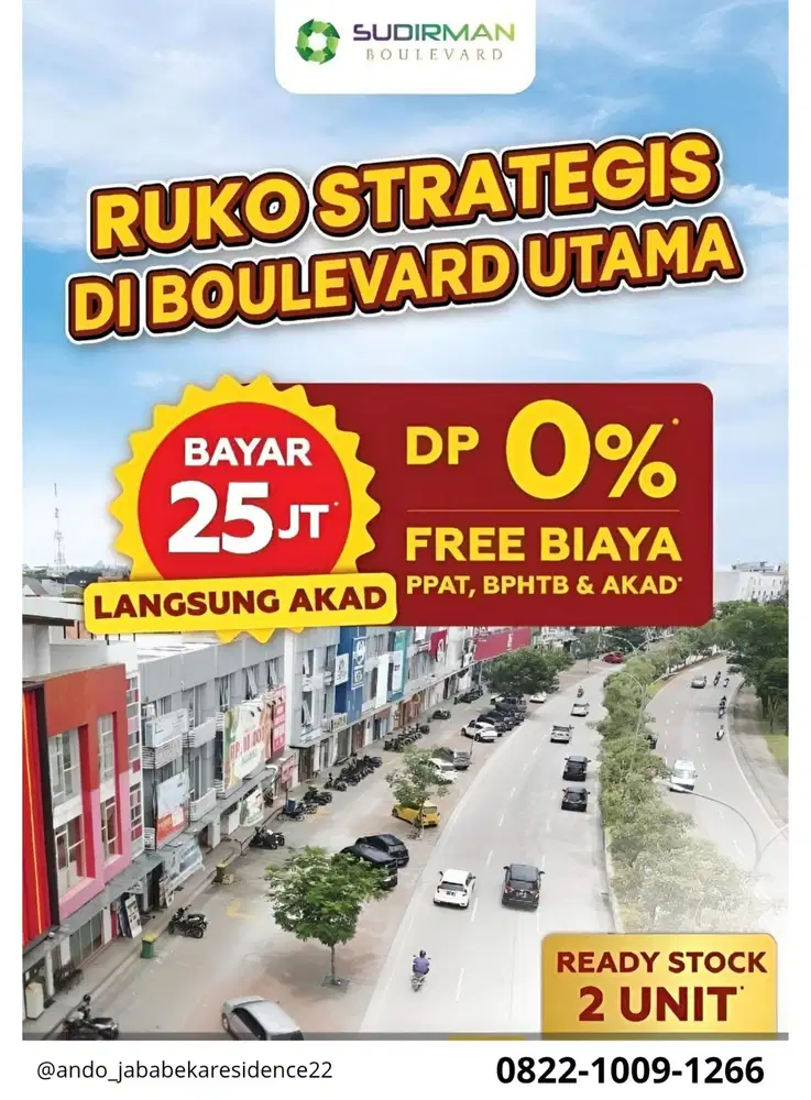 RUKO 3 LANTAI DI JABABEKA SIAP USAHA