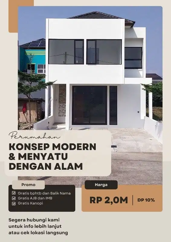 Dijual Rumah Minimalis Istimewa Sisa 1 Unit Lebar Jalan 7 Meter