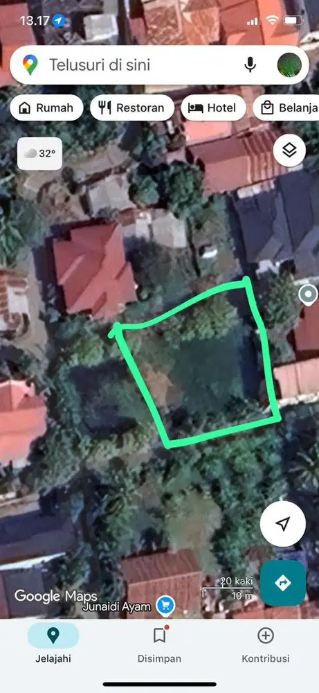 DIJUAL TANAH 503 m2 , Sudah full timbun (1 menit dari hermes hotel)