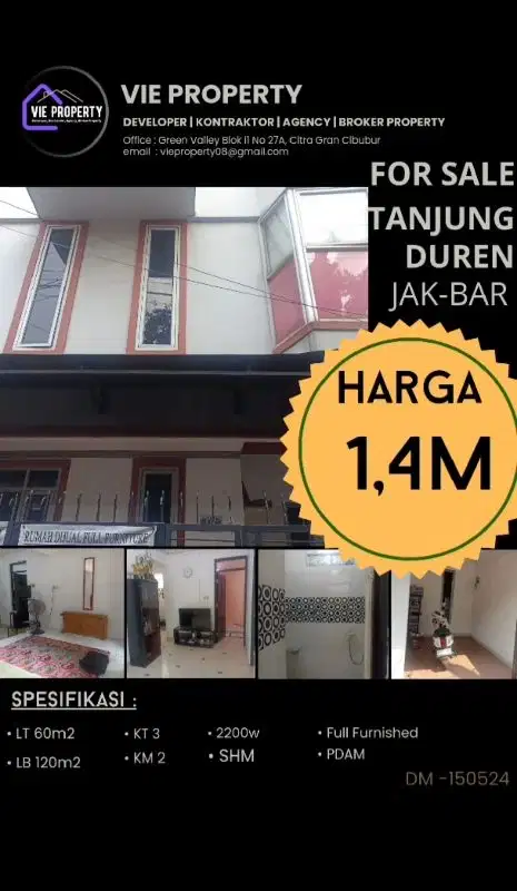Di Jual rumah murah, siap huni Full Furnished letak strategis l