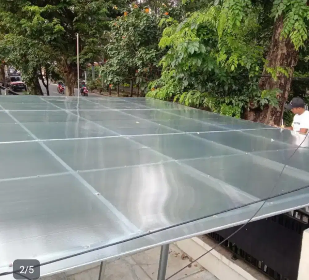 Kanopi baja ringan atap polikarbonat