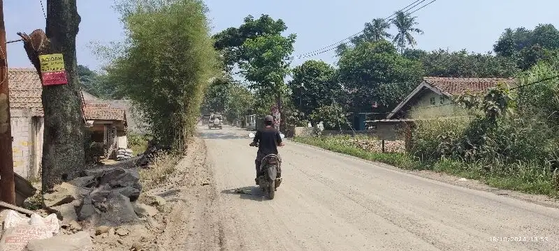 Tanah dijual 1340 m² SHM pinggir jalan Kontainer di Gunung Sindur