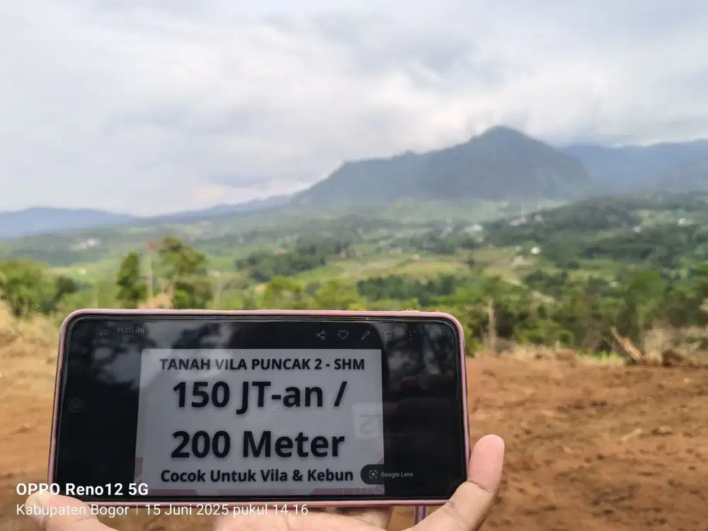 Tanah Murah SHM di Puncak Dua Bogor Cocok Untuk Vila dan Kebun
