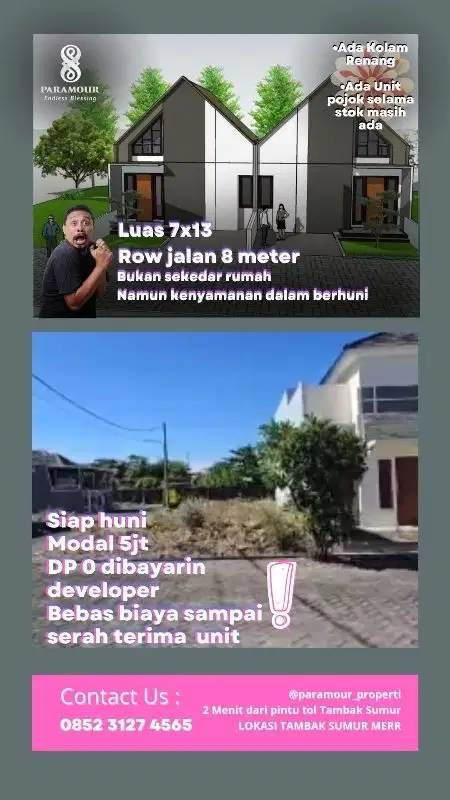 Dijual Rumah mewah selangkah dari MERR ada kolam renang biaya free all