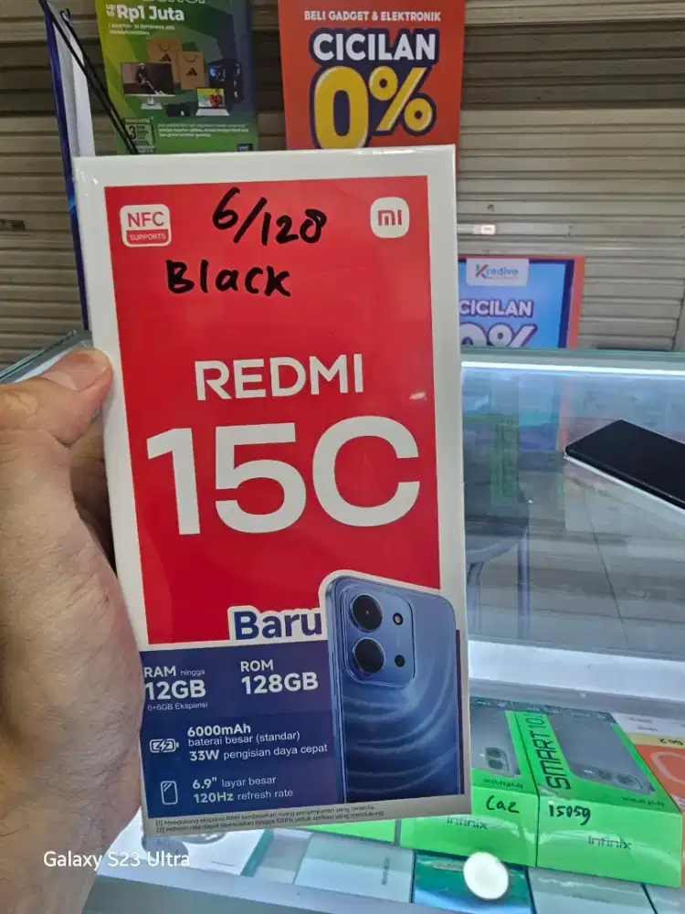 REDMI 15C RAM 6/128 BLACK SEGEL