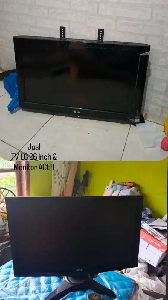 Jual TV LG + monitor acer