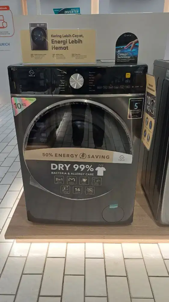 KELS WASH MACH DRYER FL 10KG BISA CICILAN 0%