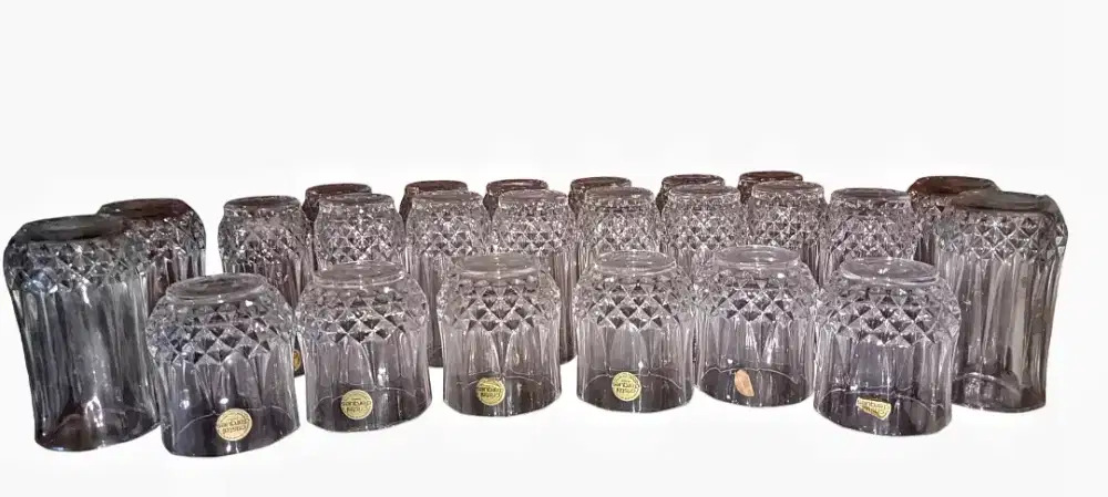 24 Buah Gelas Kristal D'arques Perancis