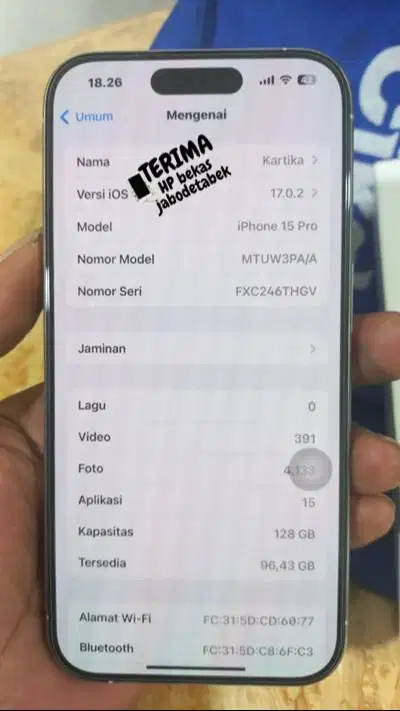 iphone 15 pro 128gb ibox bekas ori cari