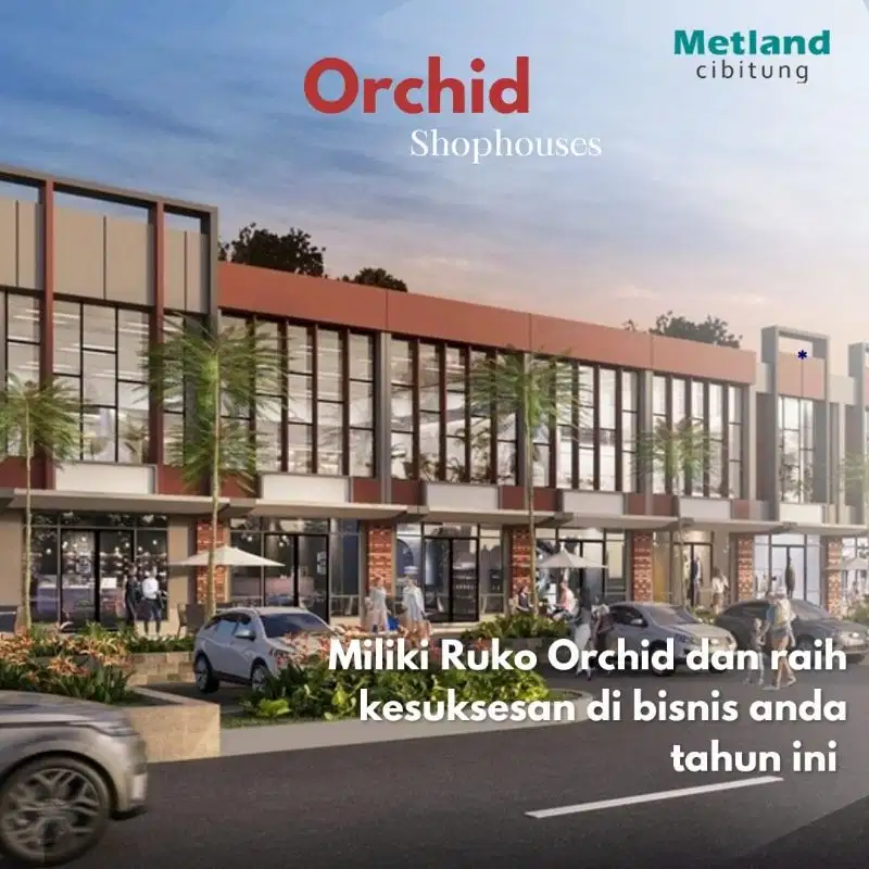 Ruko Di jalan utama pintu masuk Metland Cibitung