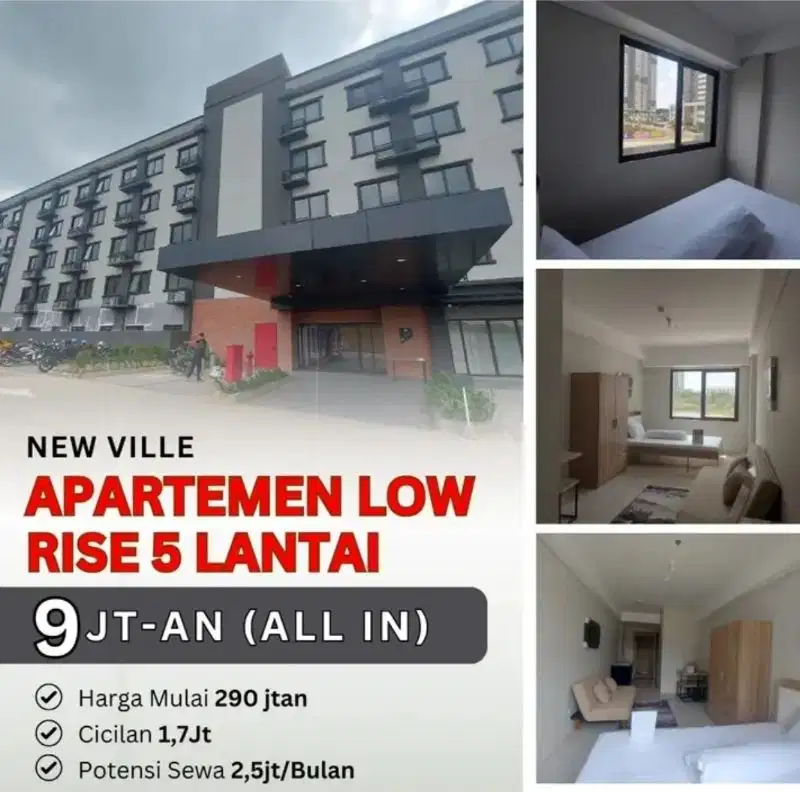 apartemen siap huni dgn furnished di pusat kota Lippo cikarang