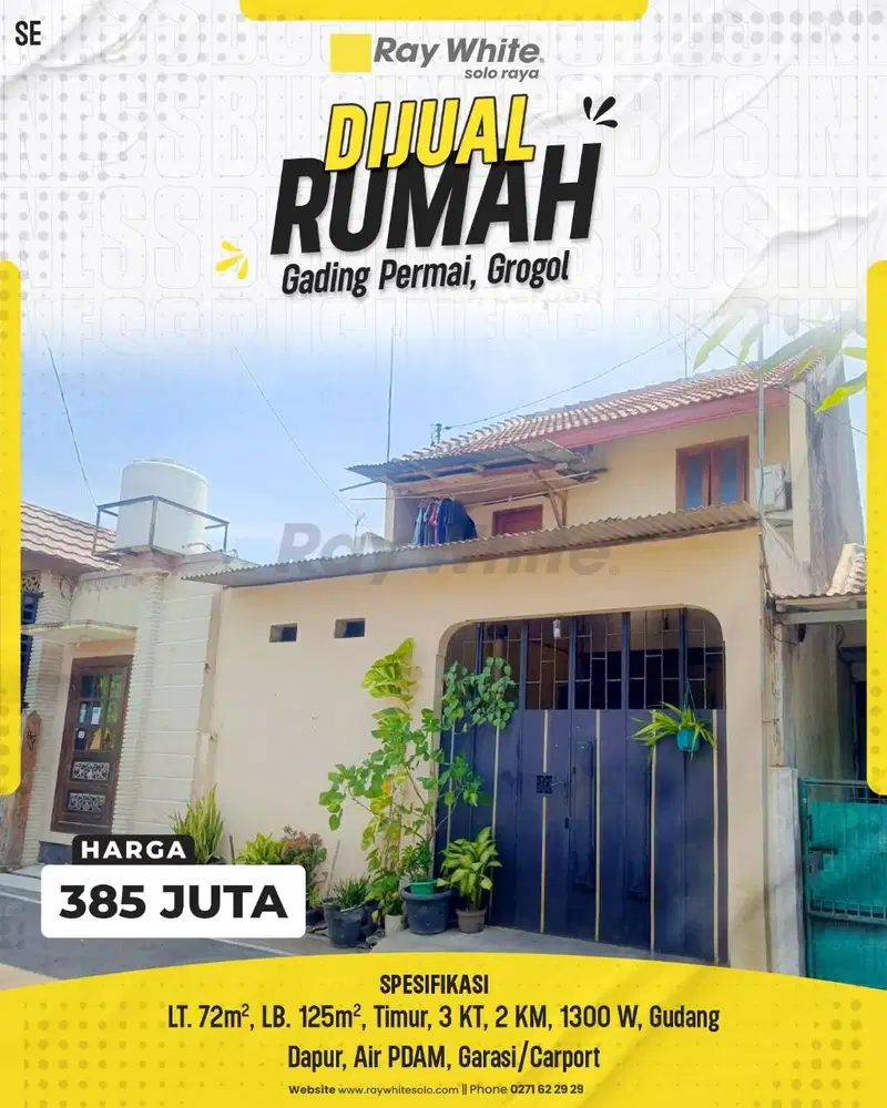 Rumah 2 Lantai 3KT di Grogol, Dekat Solo Baru & TURUN HARGA!