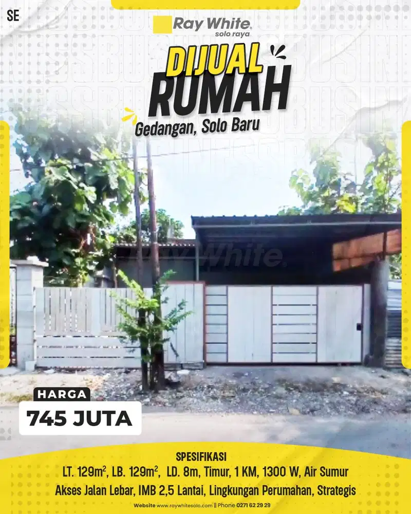 Rumah Modern di Gedangan Solo Baru, IMB 2,5 Lantai