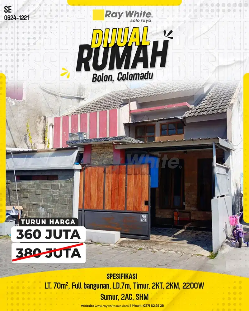 Rumah 2 Lantai di Bolon Colomadu, Dekat Bandara & Pintu Tol