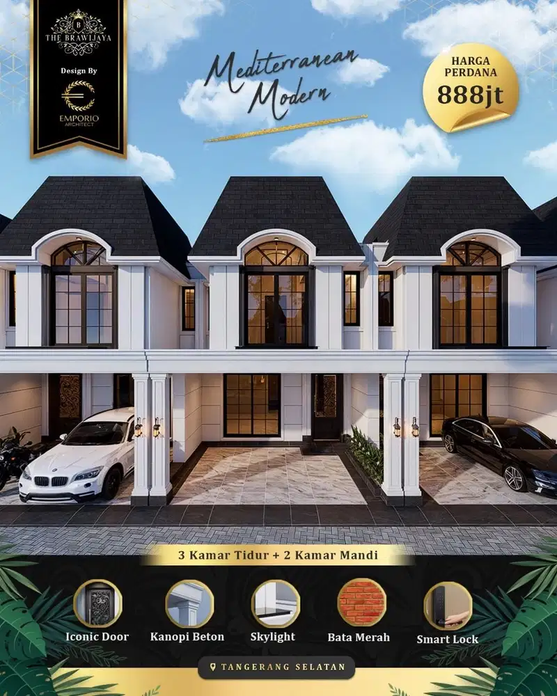 Dijual Rumah Modern Di THE BRAWIJAYA SERPONG Lokasi Strategis