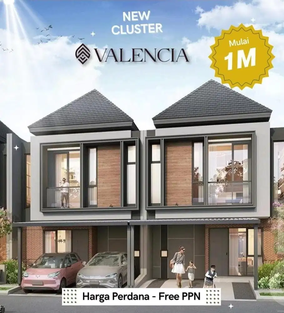 Cluster tebaru metland cibitung 2lantai hrga 1m
