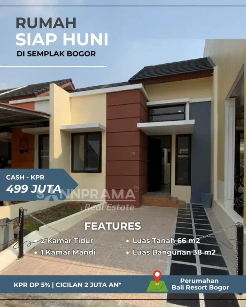 Rumah Siap Huni di Perumahan Bali Resort Bogor