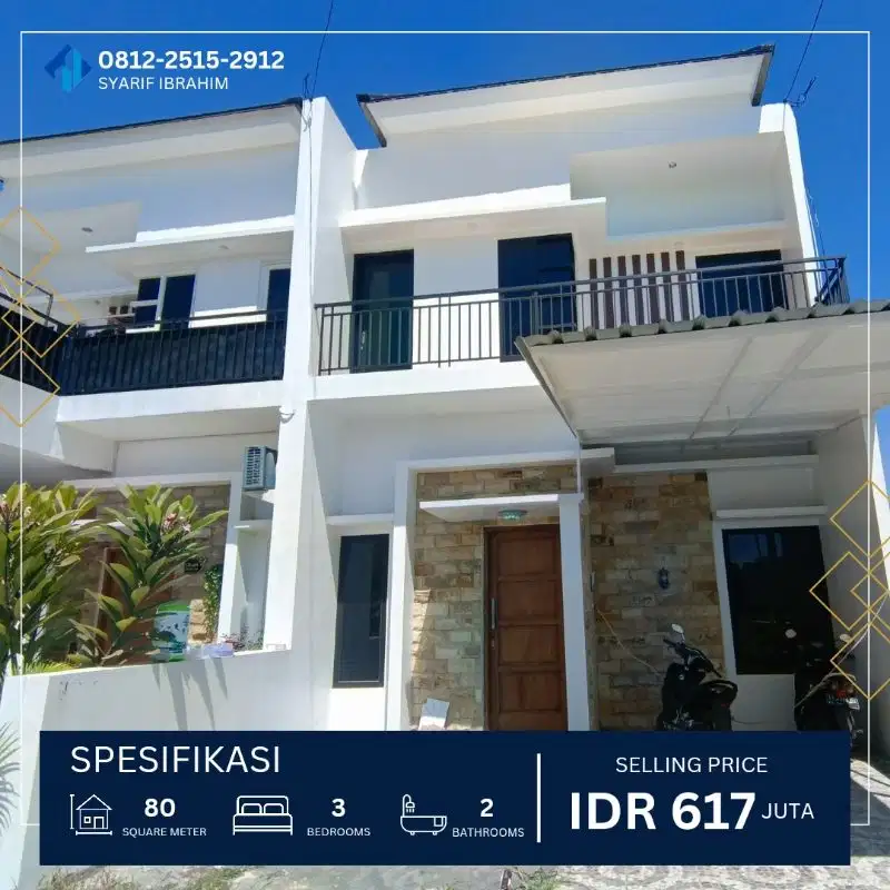Rumah gentan 2 lantai dekat solo dan solobaru