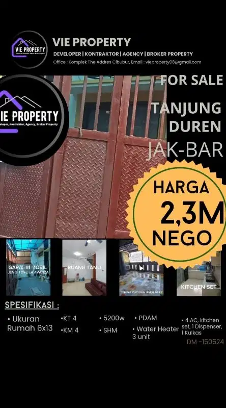 Di Jual murah  Rumah bagus siap huni tanjung duren letak strategis.
