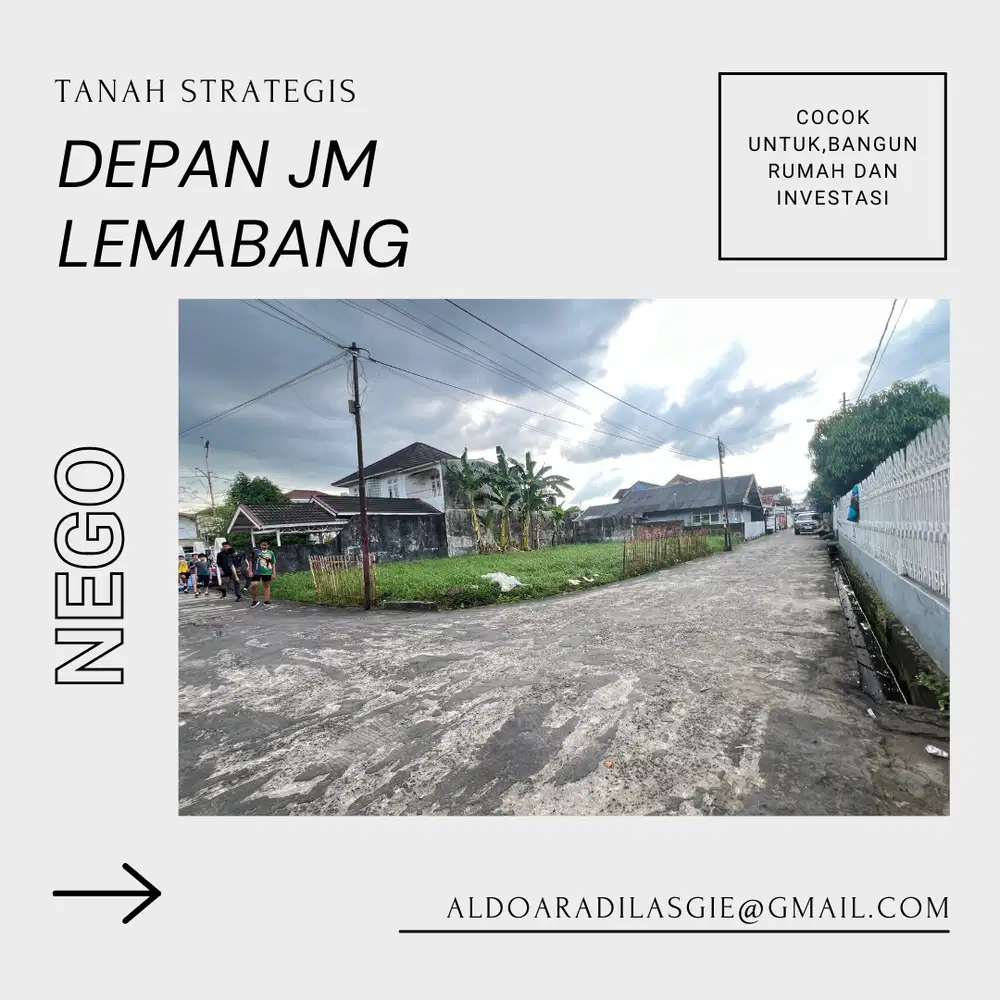 Tanah premium lokasi strategis Depan JM Lemabang Palembang