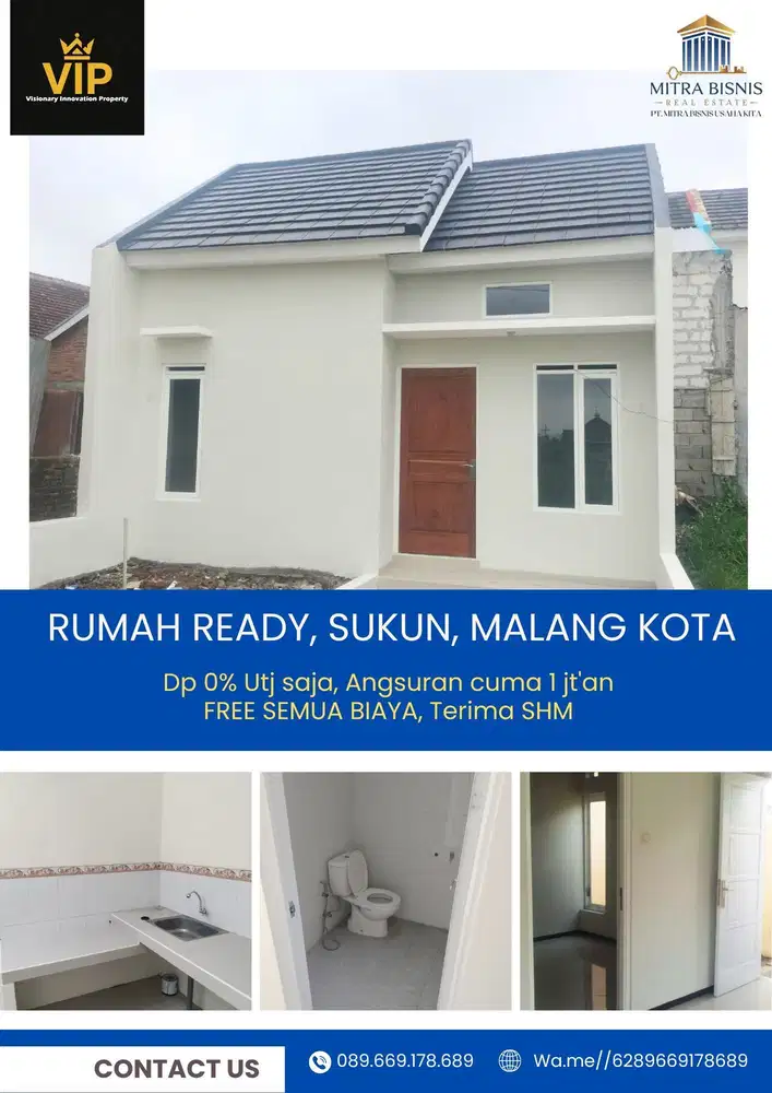 Tinggal 2 unit Rumah Ready Malang kota