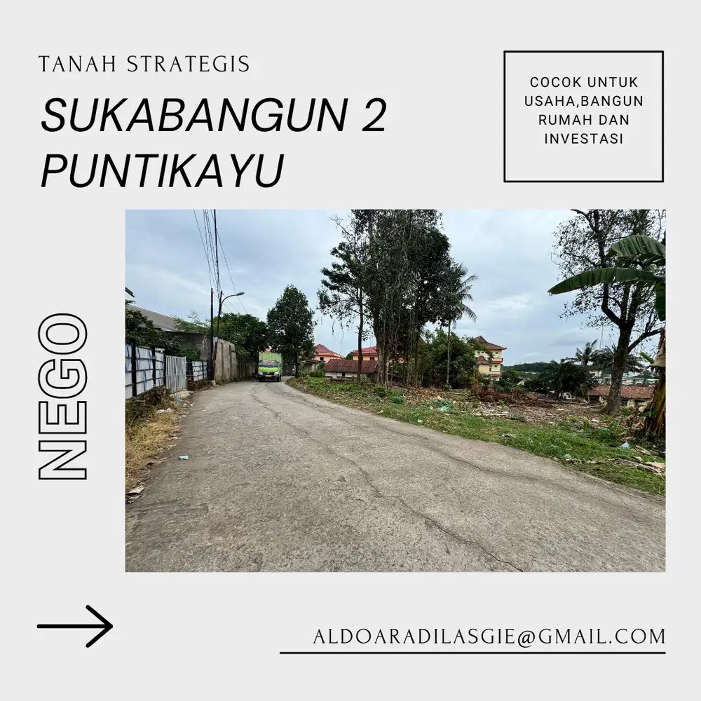 Tanah sukabangun 2 pangkal dekat puntikayu samping kampus STIHPADA