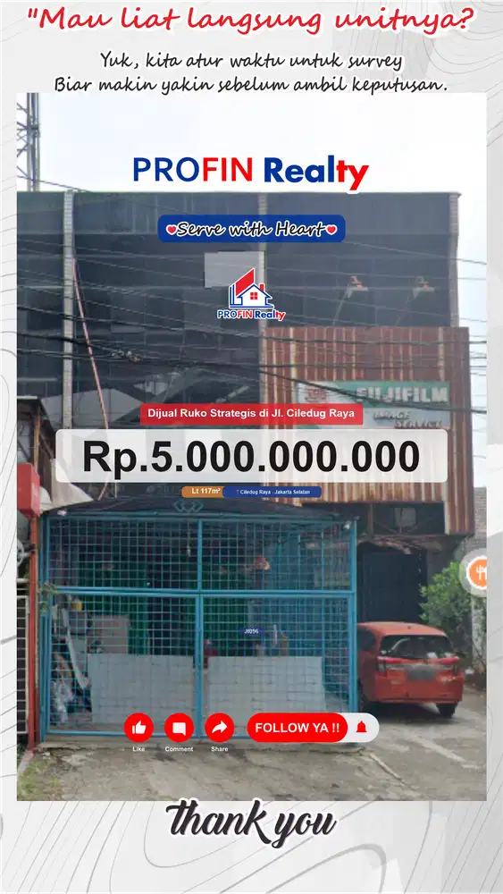 Dijual RUKO jl Ciledug Raya Jakarta Selatan