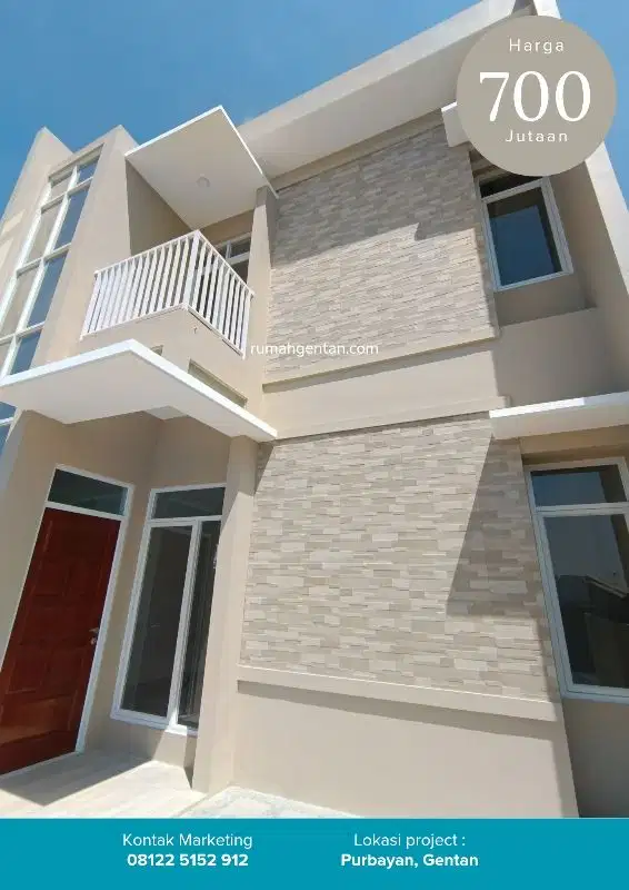 Rumah Gentan Cluster 2 lantai Premium SHM Ready