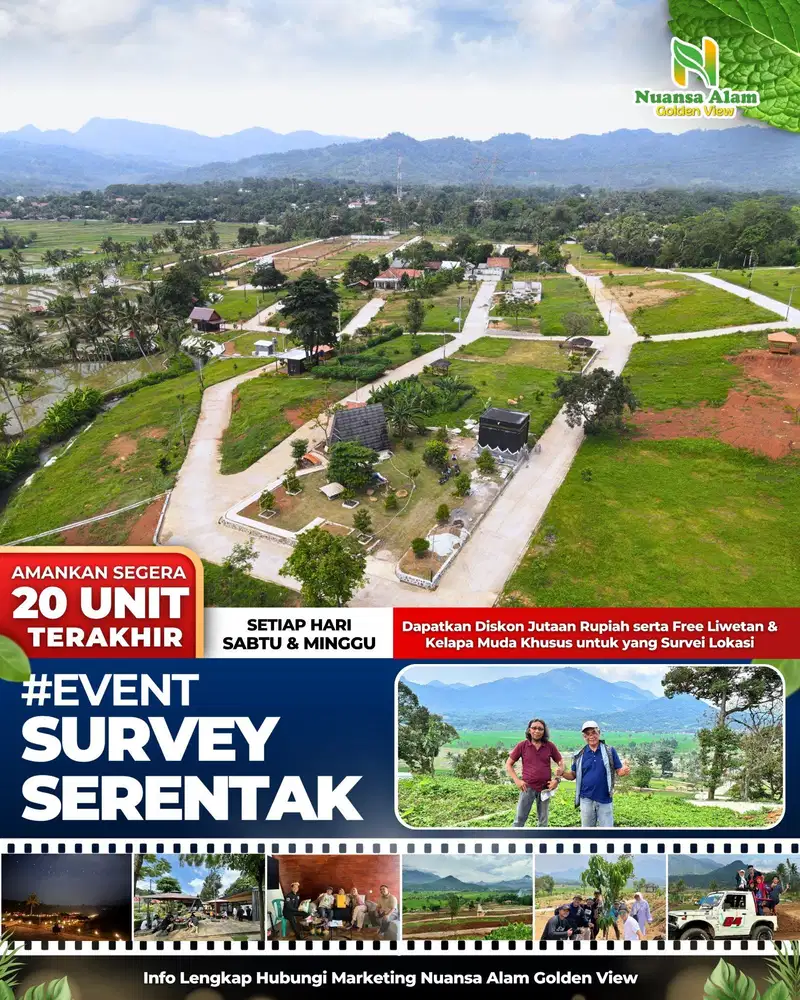 Kavling Nuansa Alam Golden View Bogor Siap Bangun Villa