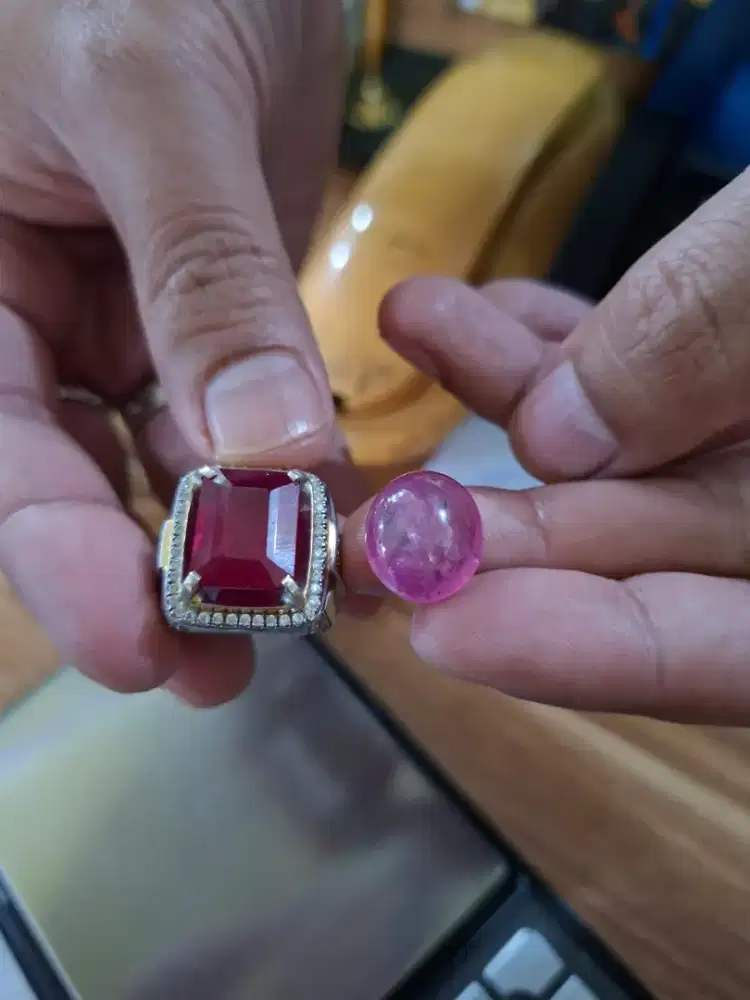 Cincin Perak Batu Ruby 15crt