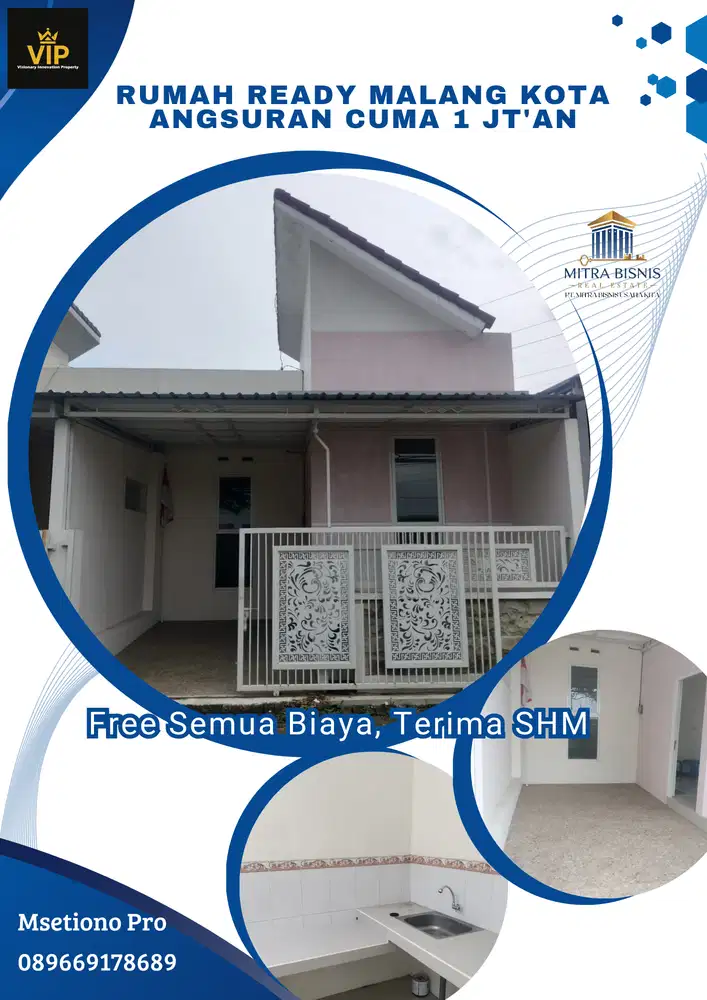 Angsuran 1 jt'an rumah shm sukun malang
