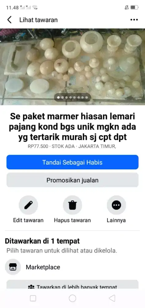 Se paket hiasan lemari ajang bhn marmer unik cpt murah sj deh nih
